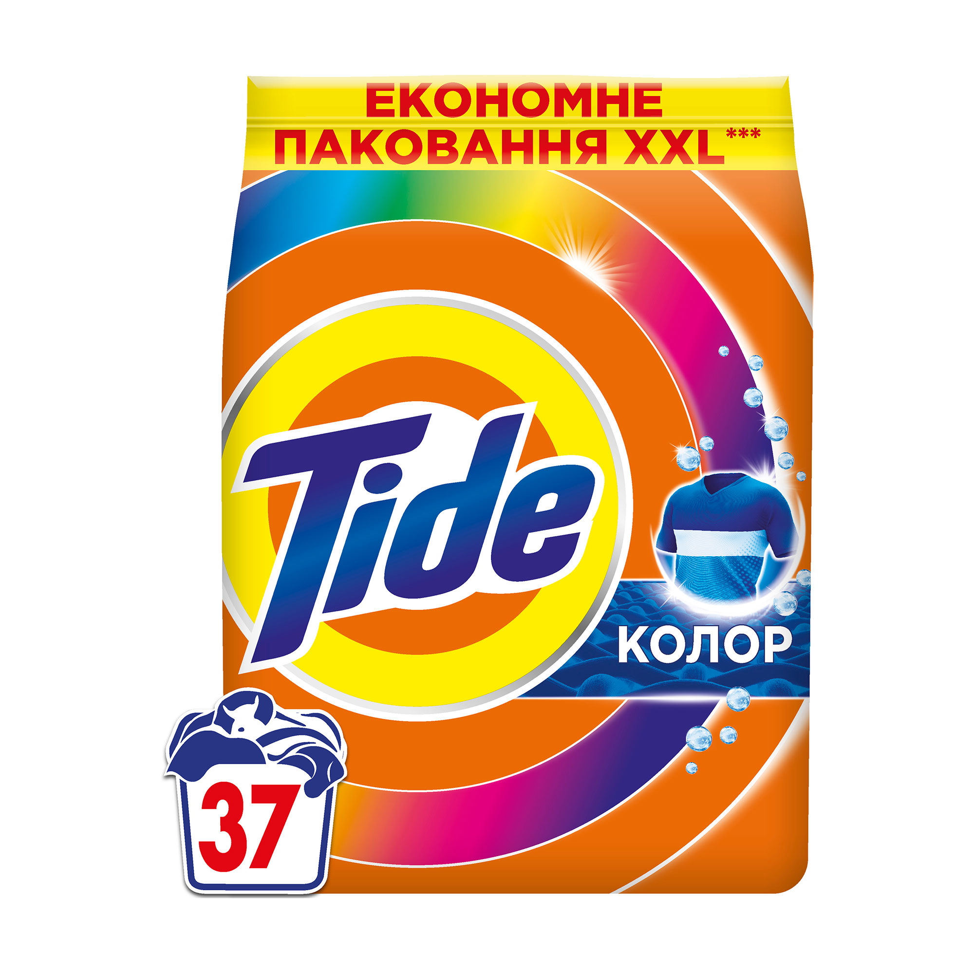 Уцінка! Пральний порошок Tide Аква-Пудра Color 37 циклів прання, 5 кг